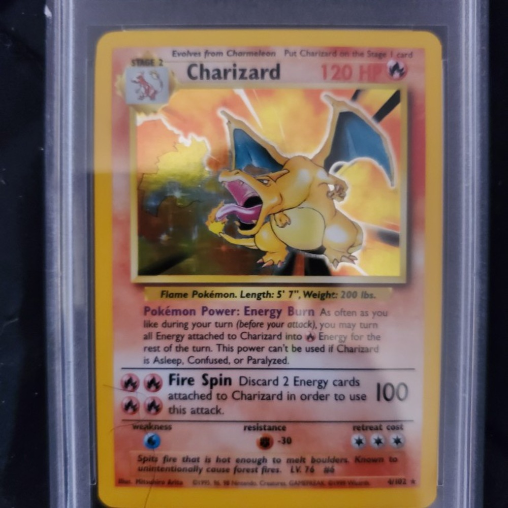 1999 Pokemon Charizard Holo Base Unlimited PSA 8.5